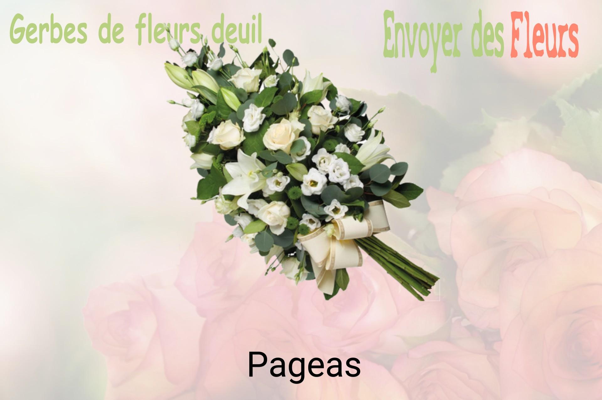 Gerbe de fleurs de deuil livrée à Pageas